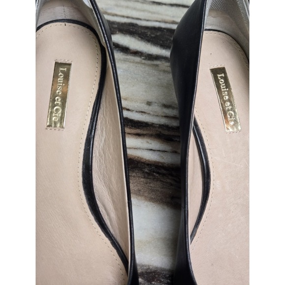 Louise et Cie Jordyna Black Pumps 2.5 Heel Pointed Toe Size 8.5 39 Office - Picture 2 of 12